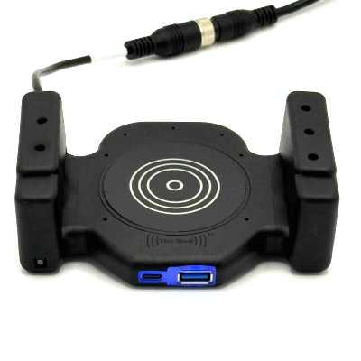 The Shelf™ Hybrid Smart Puck 3.0 Wireless — SitNCharge commercial USB charging