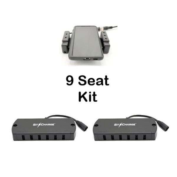 The Shelf™ Wireless Smart Puck 3.0 — Poker Table Charging Kit 9 Seat — SitNCharge commercial USB charging